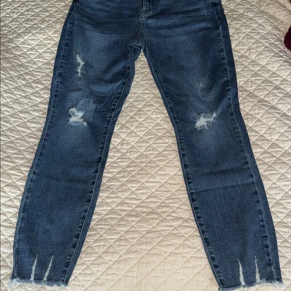 pistola Dark Indigo Distressed Skinny Jeans - Picture 3 of 5